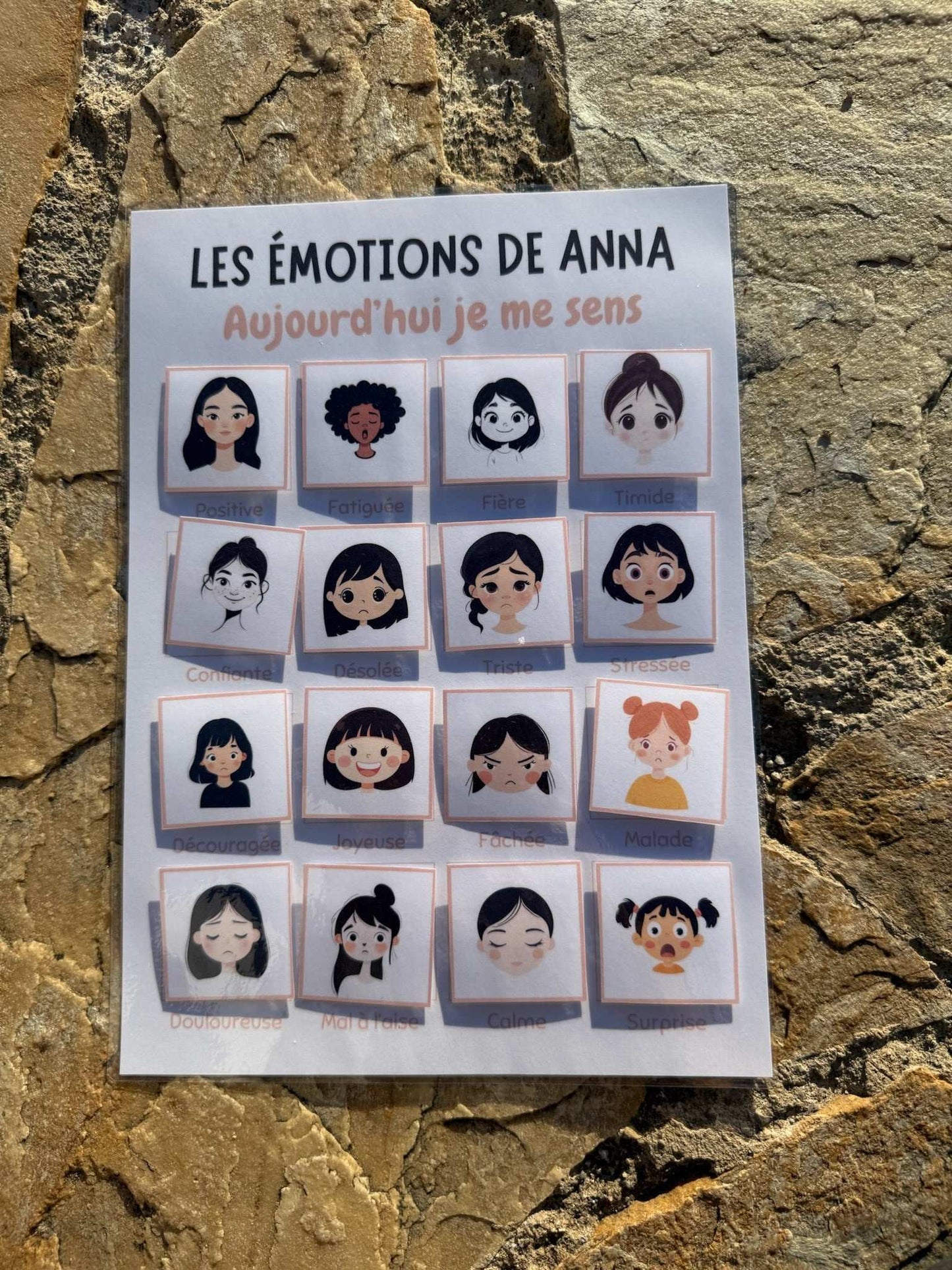 Carte des Émotions personnalisable - Outil éducatif unique