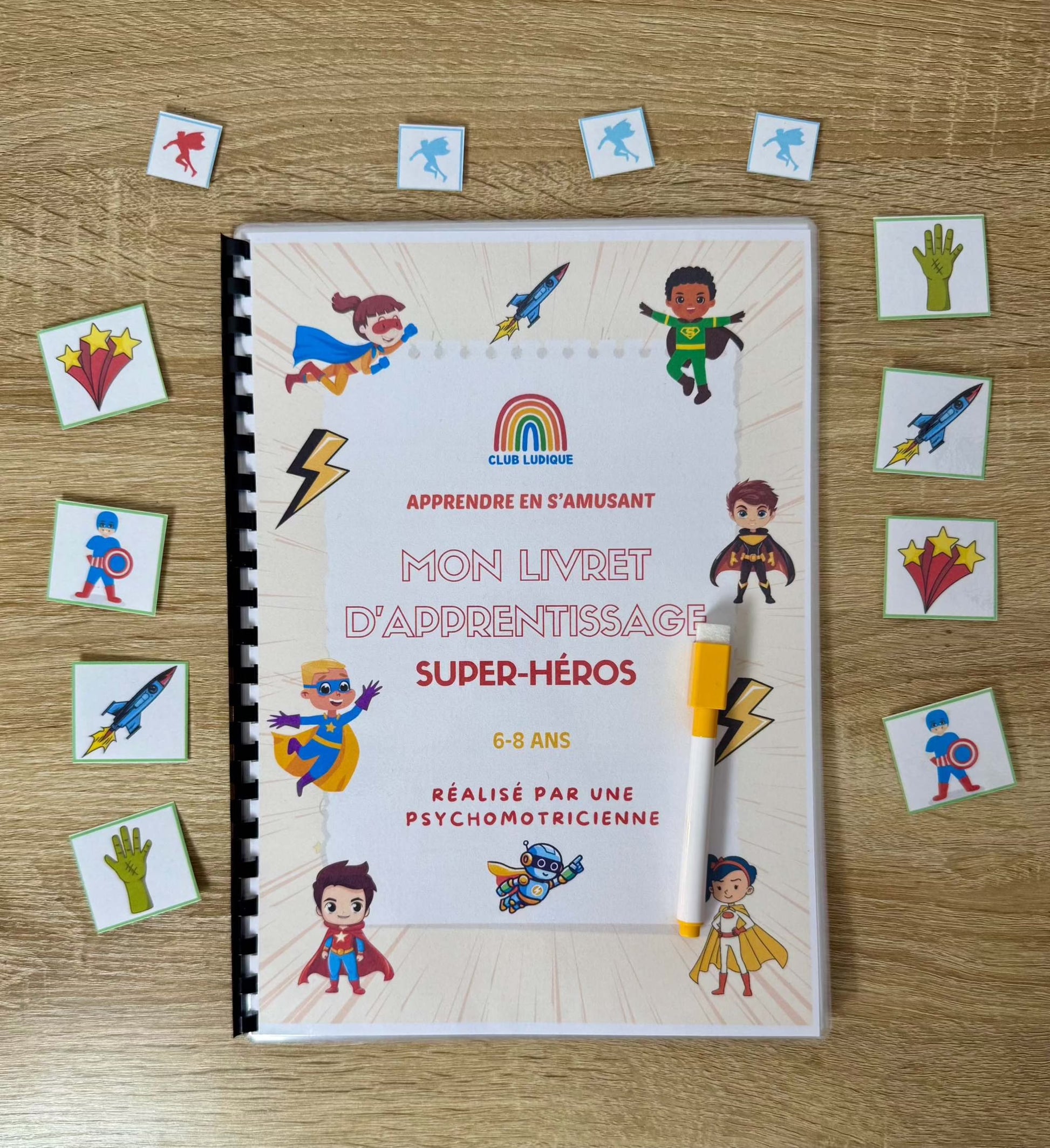 Livret Apprentissage Enfant - Aventures Super-Héros 6-8 ans