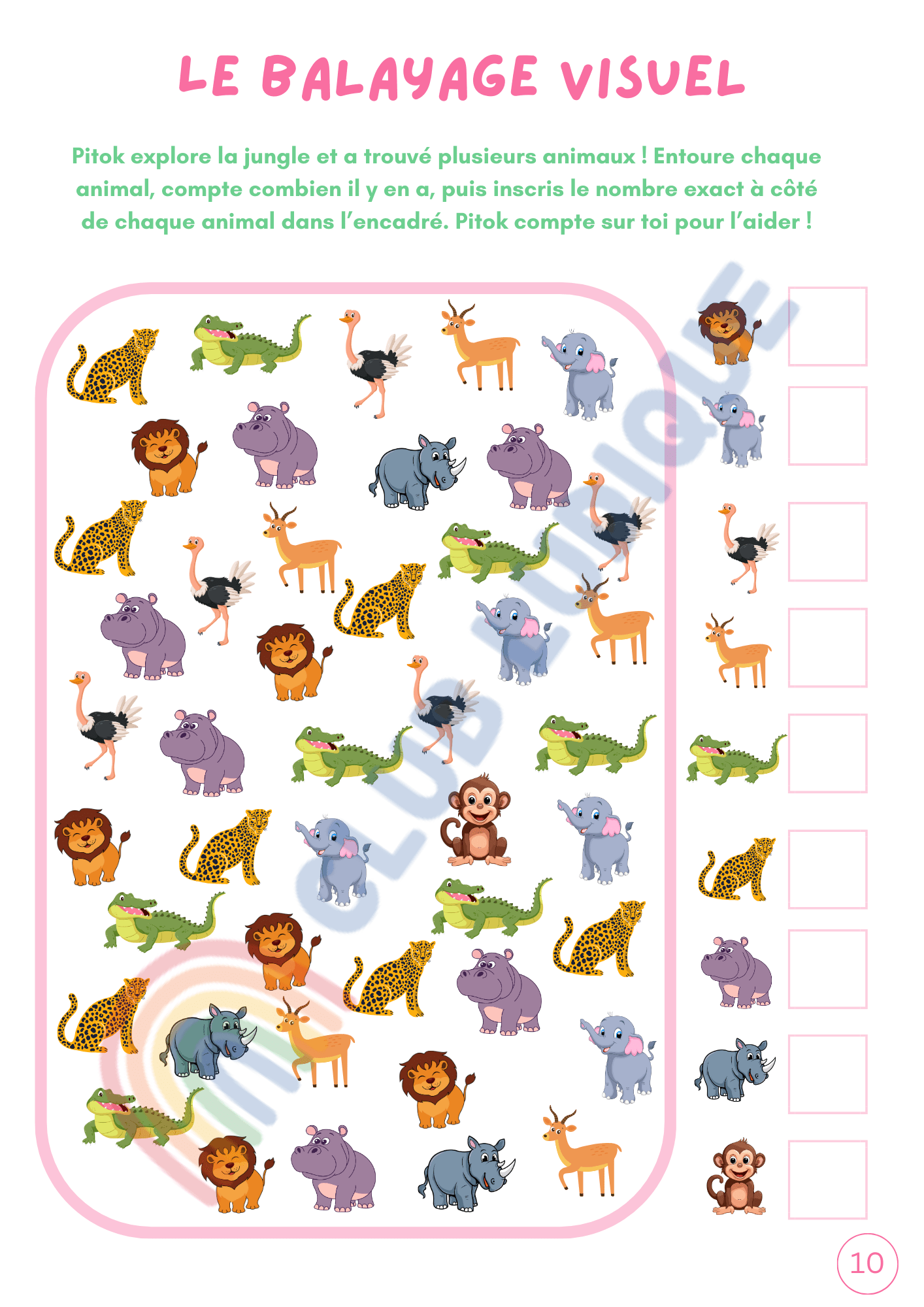 Cahier d'activités Jungle pour Enfants 3-6 ans - Aventure Éducative